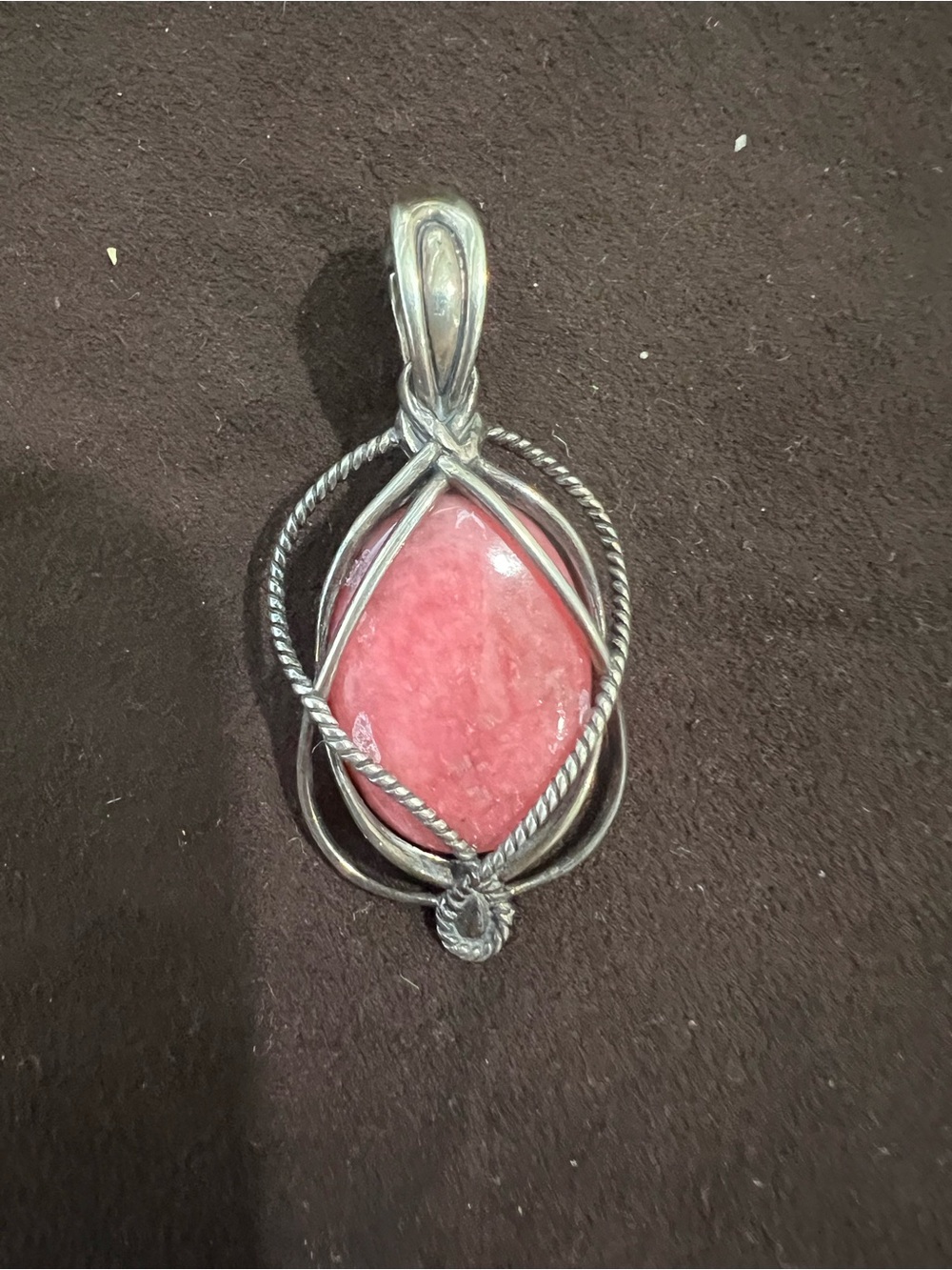 Carolyn Pollack 925 Rhodonite Stone Pendant Necklace - Women's Jewelry